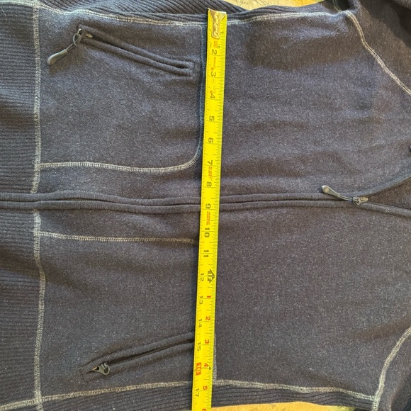 L.L. Bean Blue Gray Knit Sweater Hoodie XL Women’s - Picture 4 of 9